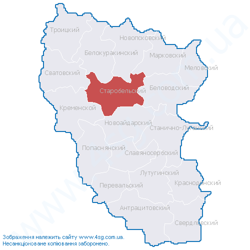 Карта старобельского района луганской области